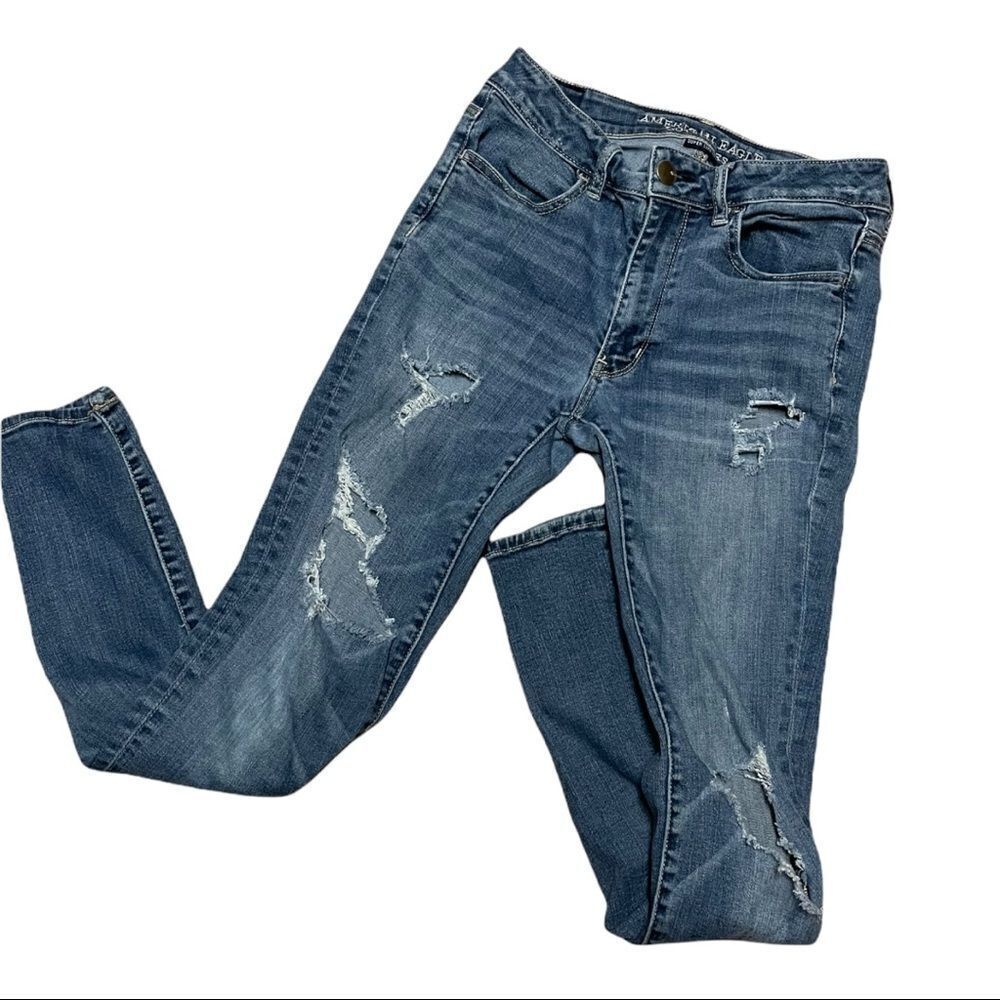 American Eagle Hi Rise Jegging Super Sketch Blue 6